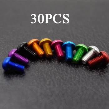 

30PCS M3x16mm Aluminium Alloy Screws Cup Head Bolts Pan Socket Hexagon For FPV RC Drone Airplane Frame Fixator