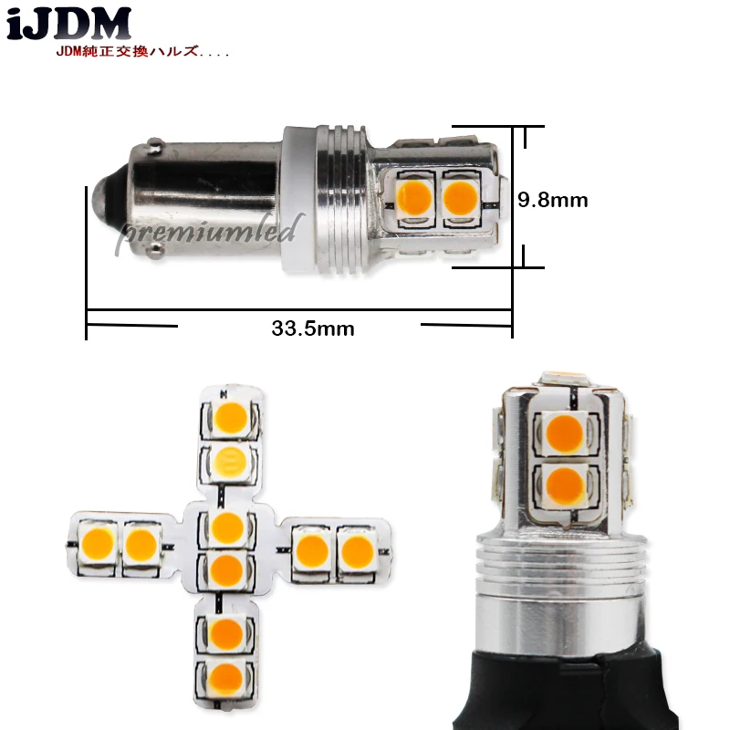 IJDM Canbus без ошибок 10SMD 3030 H21W BAY9s светодиодный фонарь для задних фар автомобиля или