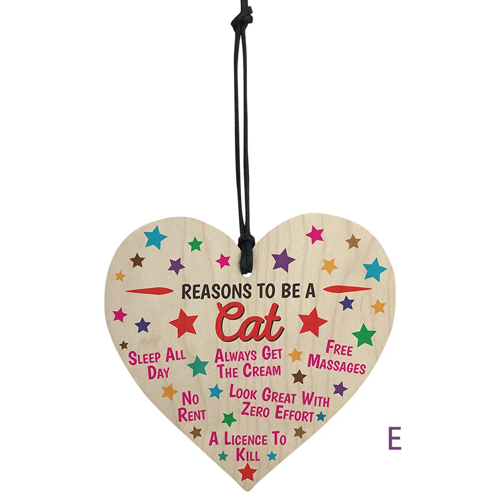 

Wooden Hanging Gift Plaque Pendant Family Friendship Love Sign Wine Tags Decor