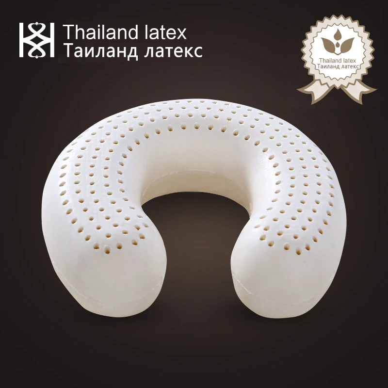 Thailand Natural Latex U Shaped Travel Neck Pillow Support Cushion