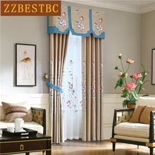 High quality modern minimalist embroidered blackout living room curtains with luxurious Voile Curtain for bedroom hotel Kitchen High quality modern minimalist embroidered blackout living room curtains with luxurious Voile Curtain for bedroom hotel Kitchen