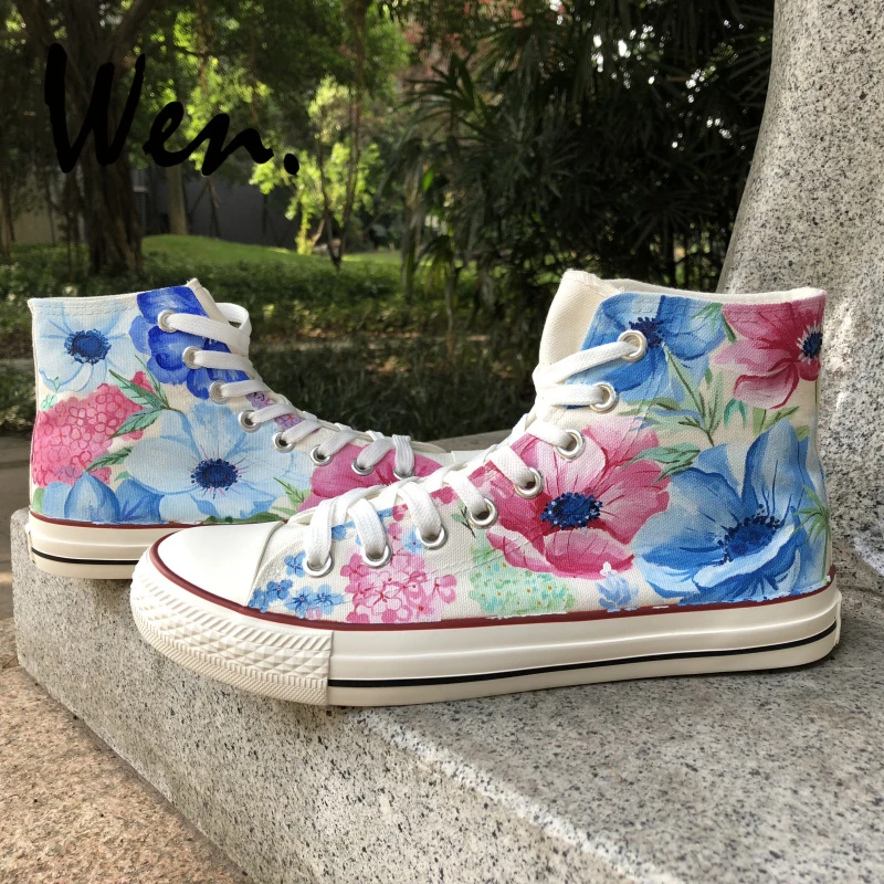 womens floral plimsolls