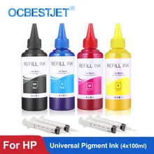 400 мл универсальные пигментные чернила бутылка для hp 21XL 22XL 123 364 655 670 685 950 951 952 953 954 955 970 971 711 принтер чернила для hp