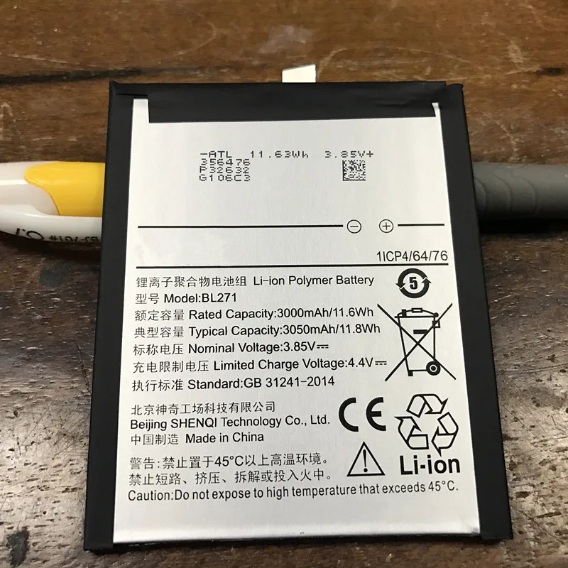 Original Battery For Lenovo ZUK Edge For Lenovo Edge Z2 X BL271 Battery 3000-3050mAh
Original Battery For Lenovo ZUK Edge For Lenovo Edge Z2 X BL271 Battery 3000-3050mAh