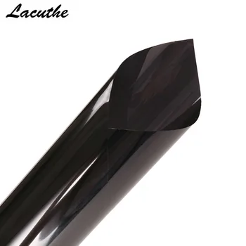 

50cmx300cm Dark Black Car Window Tint Film Glass VLT 1% Roll 1 PLY Car Auto House Commercial Solar Protection Summer