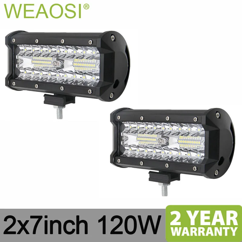 

2pcs 7inch LED work light bar combo beam car Driving lights for Off Road truck 4WD 4x4 UAZ motorcycle ramp 12V 24V auto fog lamp