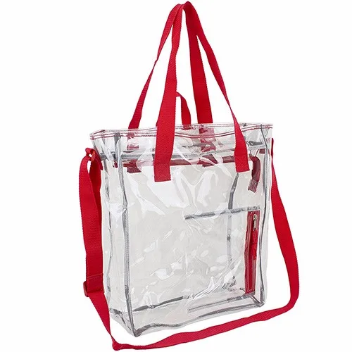 Прозрачный pvc на заказ Make up сумка со съемным плечевым ремнем