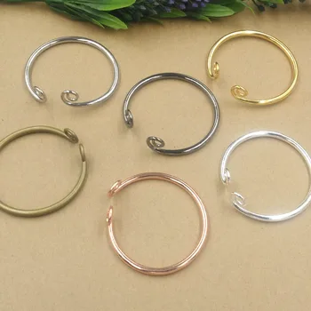 

Open Cuff Bangle Settings Blank Bases Metal Brass Smooth Bracelet Findings DIY Making Multi-color Plated