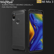 Xiaomi Mi Mix 3 Case Tough Bumper Carbon Fiber Cas