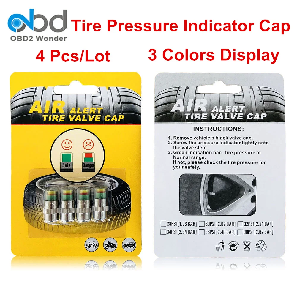 tire pressure indicator caps