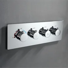 Thermostatic Shower Faucet Mixing Valve Brass Concealed Valve Wall Mounted Shower Controller For Showerheads