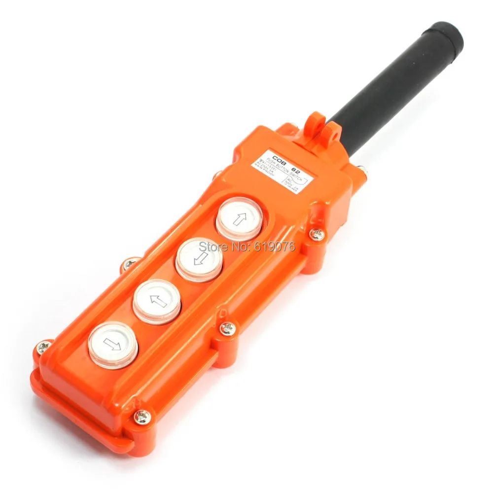 Crane Pendant Control Pushbutton Switch Hoist Station Up-Down Waterproof Button