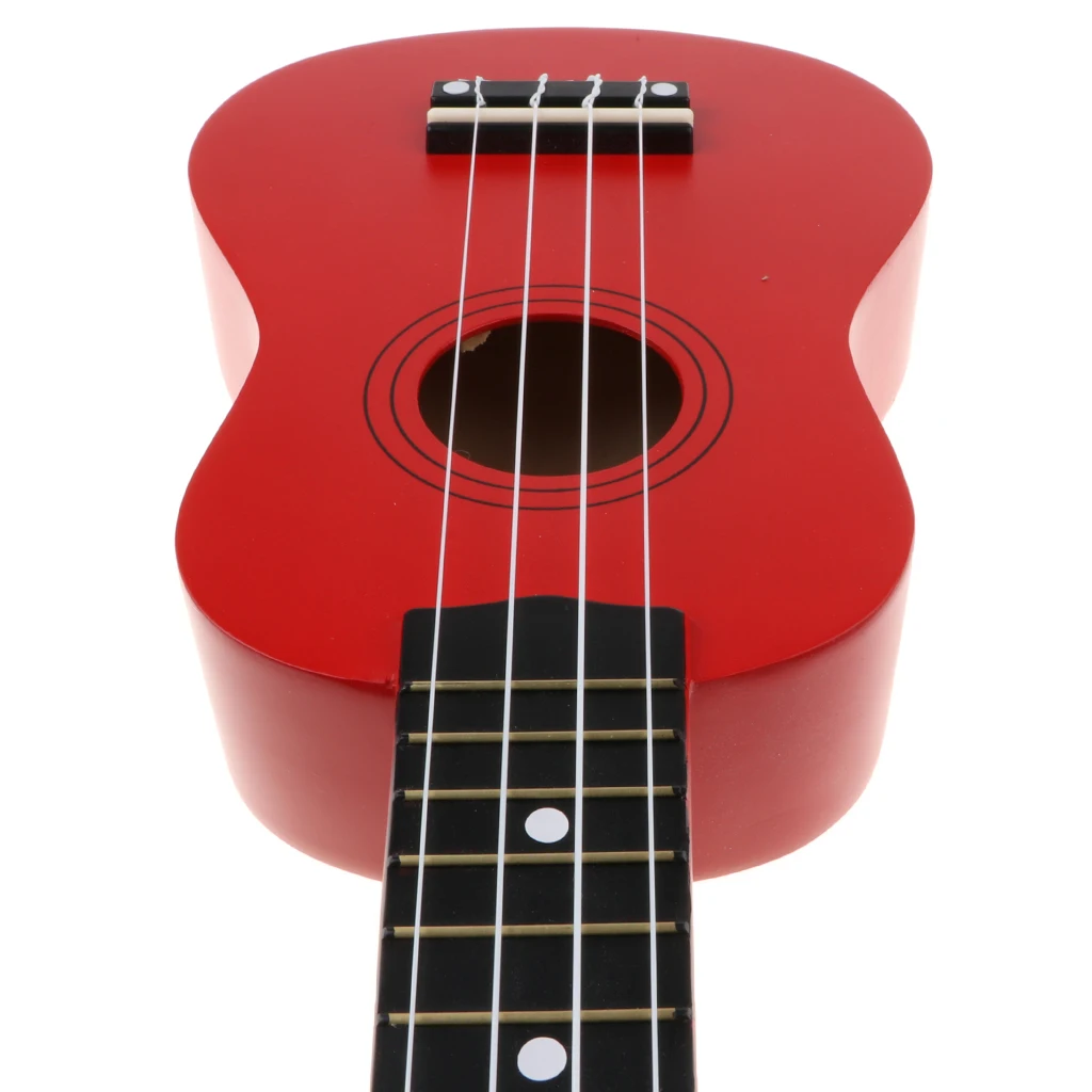 21 Inch 4 String Beginners Ukulele Hawaii Guitar Ukulele for Beginners Novice Musical Instruments Red Wooden Ukulele