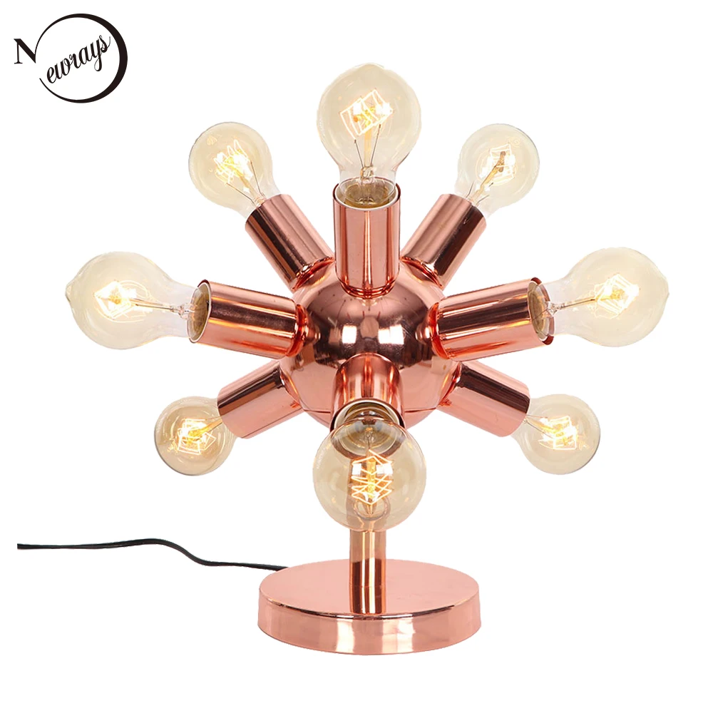 buy vintage Eye Protect plated iron desk light E27 LED 220V creative novelty table Lamp for study bedside restaurant office cafe bar