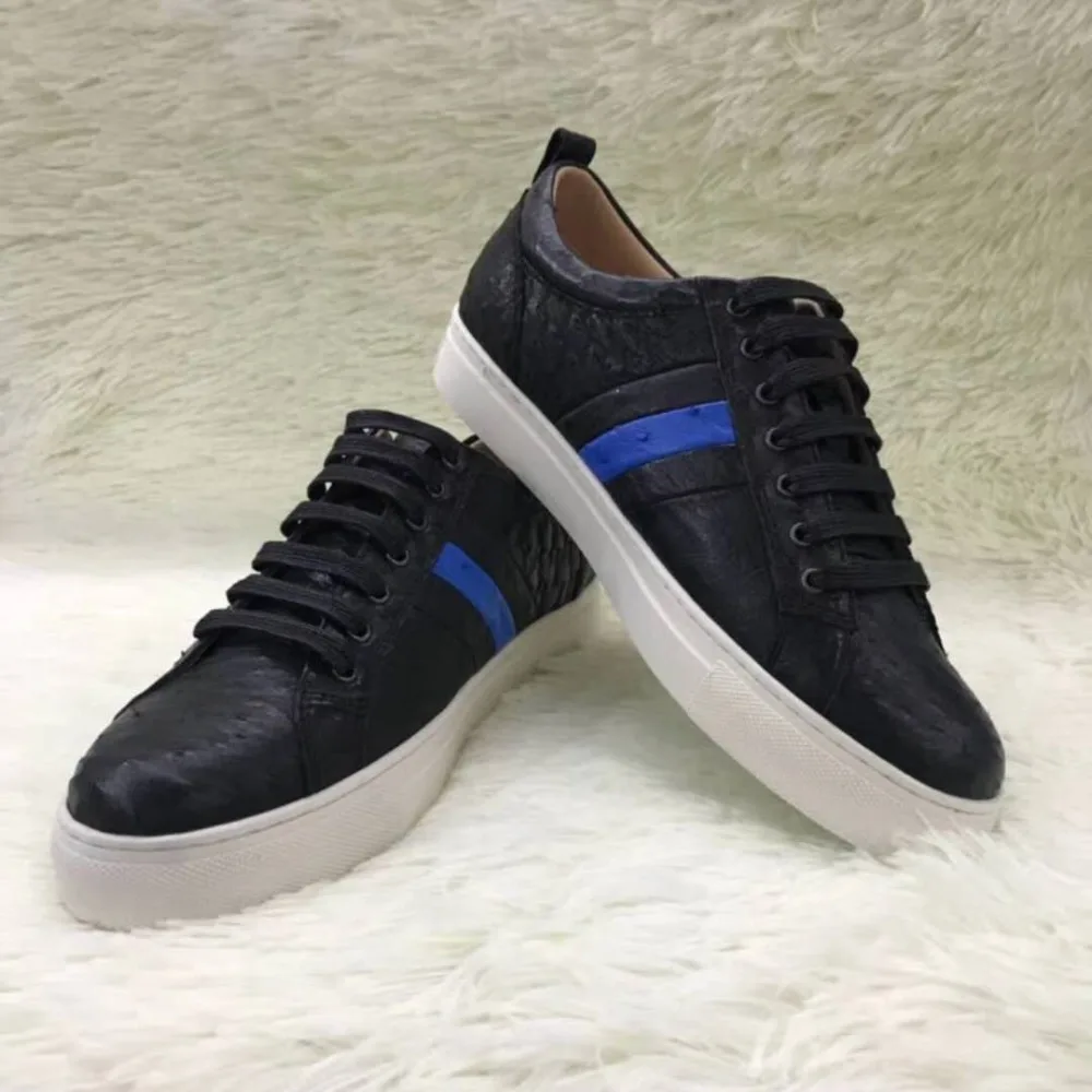 100 Genuine Real Ostrich Skin Men Shoe Soft Durable Ostrich Leather