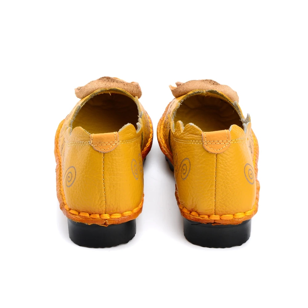 purple Gray En red Été De Fond yellow Mou National Fleurs 2018 Main Confortable Simples Vent Plat Ceyaneao Chaussures Véritables Cuir Pois XTUBwqw