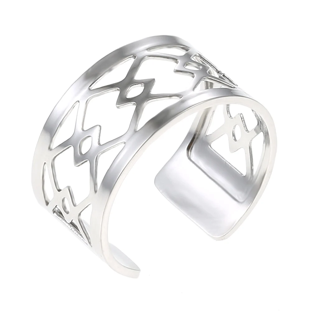Legenstar, кольца на палец для женщин, Argent, с открытым размером, Bijoux Homme, кольца из нержавеющей стали, двусторонняя кожа, Bague Femme - Цвет основного камня: SILVER