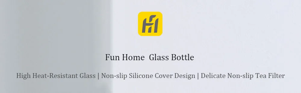 2019Xiaomi Fun Home Glass Sport Water Bottle  Protective Bag 350ML Fruit Lemon Gourde My Drink Bottle Student Solid Tea Milk Cup (2)