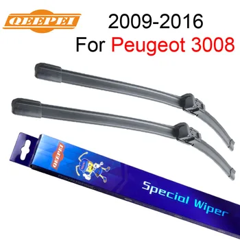 

QEEPEI Windshield Front Wiper Blade For Peugeot 3008 Pair 32"+28"R 2009-2016 Auto Car Accessories Auto Natural Rubber Wiper