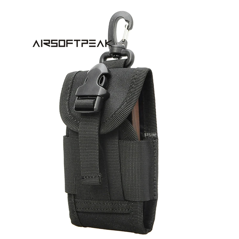 

AIRSOFTPEAK Universal Molle Tactical Pouch Military Travel Kit for Mobile Phone Hook Cover Pouch Cover of Rucksack 4.5 inch Bag~