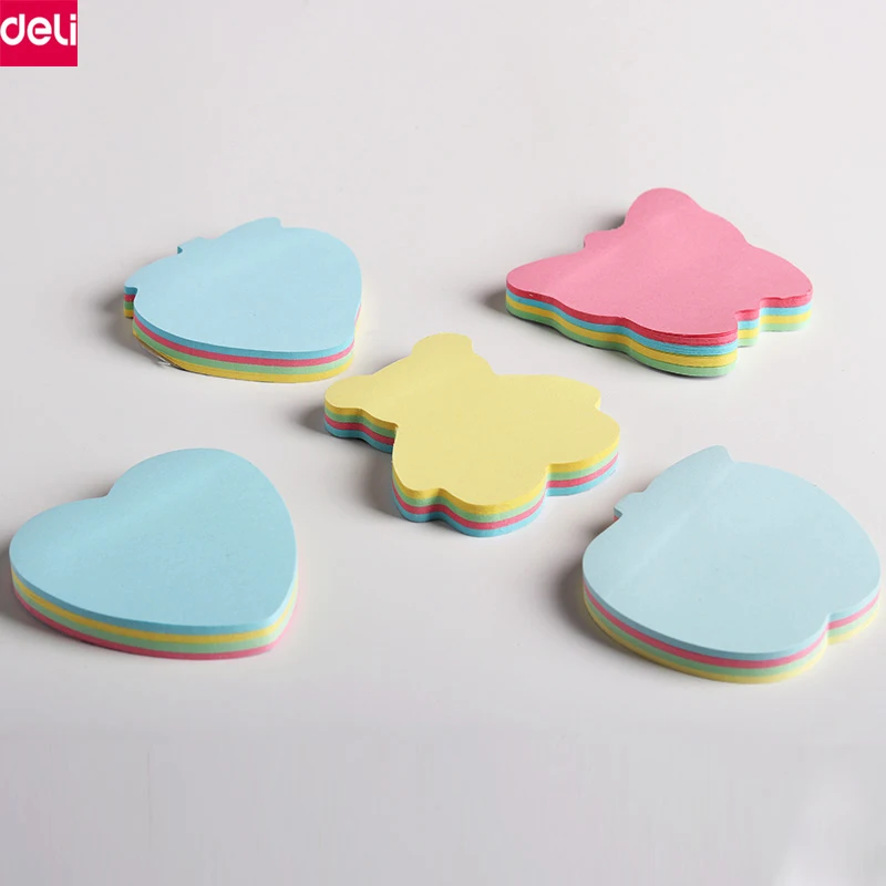 

10pcs Cute Memo Pad Self Adhesive Creative Multiple Stick Pad Candy Color Stationery Note Sticky Paper School Office Supplies