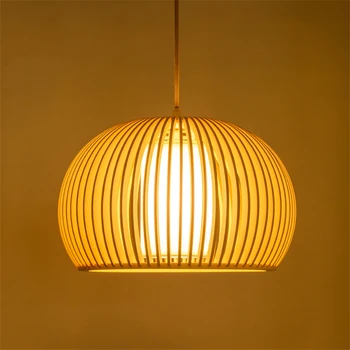 

Japanese Solid Wood LED Pendant Lights Bedroom Living Room Restaurant Pendant Lamps Lighting Deco Hanging Lamps Kitchen Fixtures
