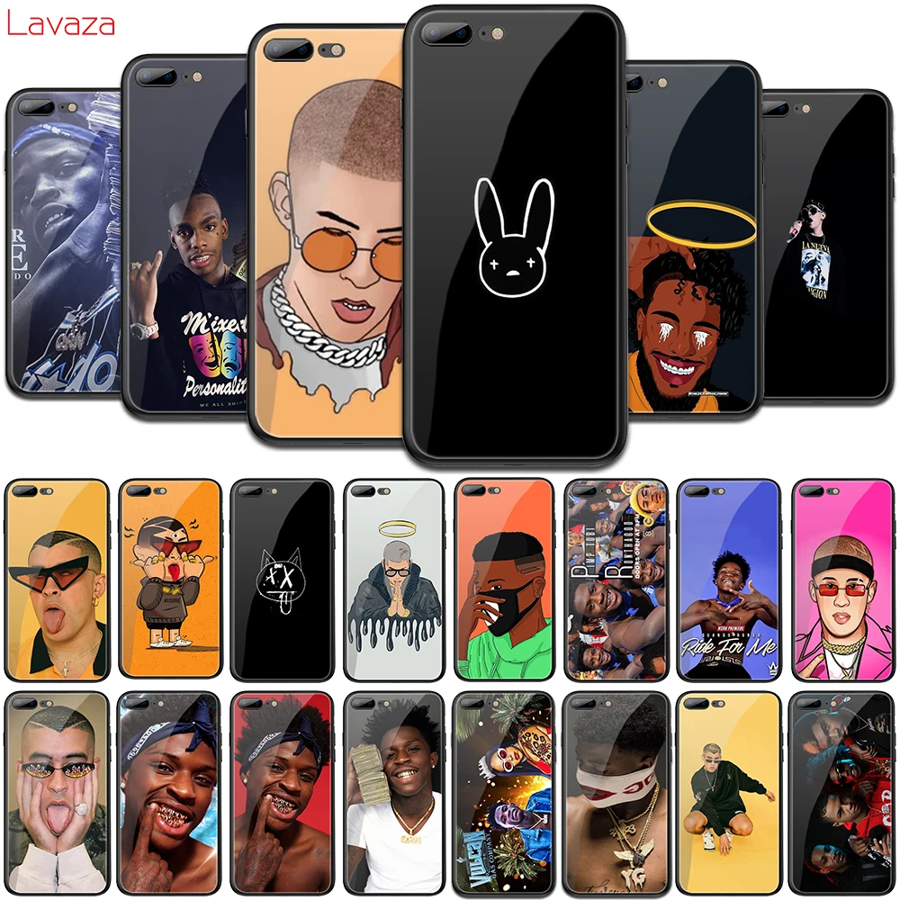 Мягкий чехол из закаленного стекла Lavaza Quando Rondo Rapper Bad Bunny для iPhone 6 6S 7 8 Plus 5 5S SE XR X XS 11