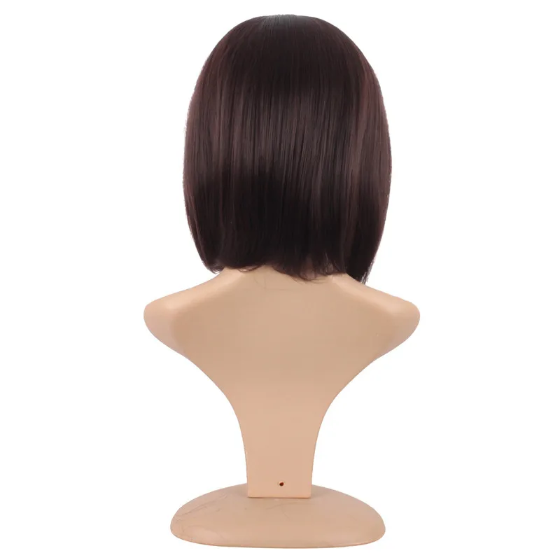 MapofBeauty 12 ''короткие прямые парики для косплея черный розовый красный темный светильник коричневый парики для женщин синтетические термостойкие волосы