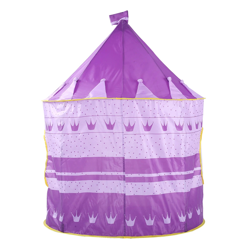Foldable Kids Girl Purple Castle Play House Indoor Outdoor Pop Up Tent Toy