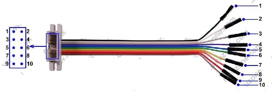 Бесплатная доставка! 1 шт. JTAG isp line 10 ядер Осьминог кабель 15 см 2 54 шаг 2*5|cable 2.54|cable