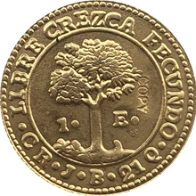 1841 монеты из Центральной Америки 1 Escudos 18 мм