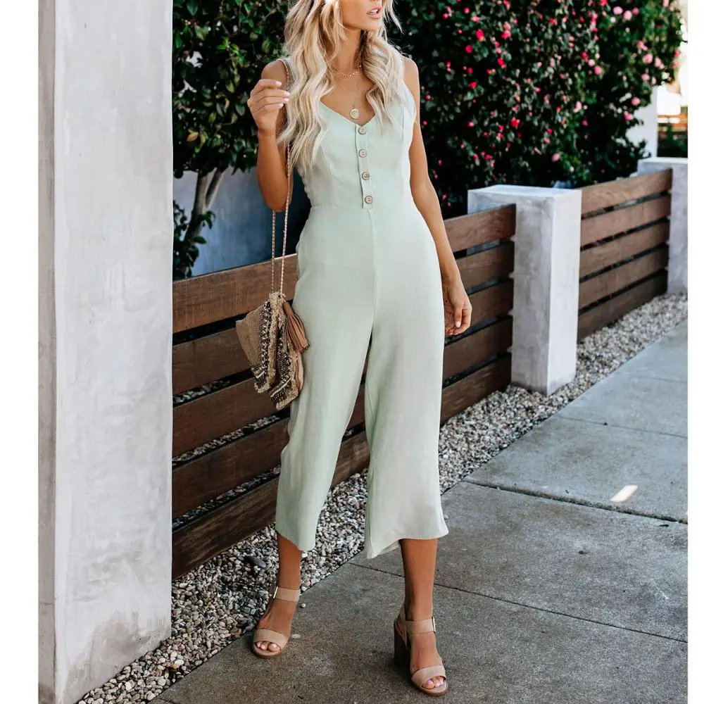 

Sexy Sleeveless jumpsuit women long romper summer backless bodysuit trousers beach Lace up coveralls playsuit female frock
