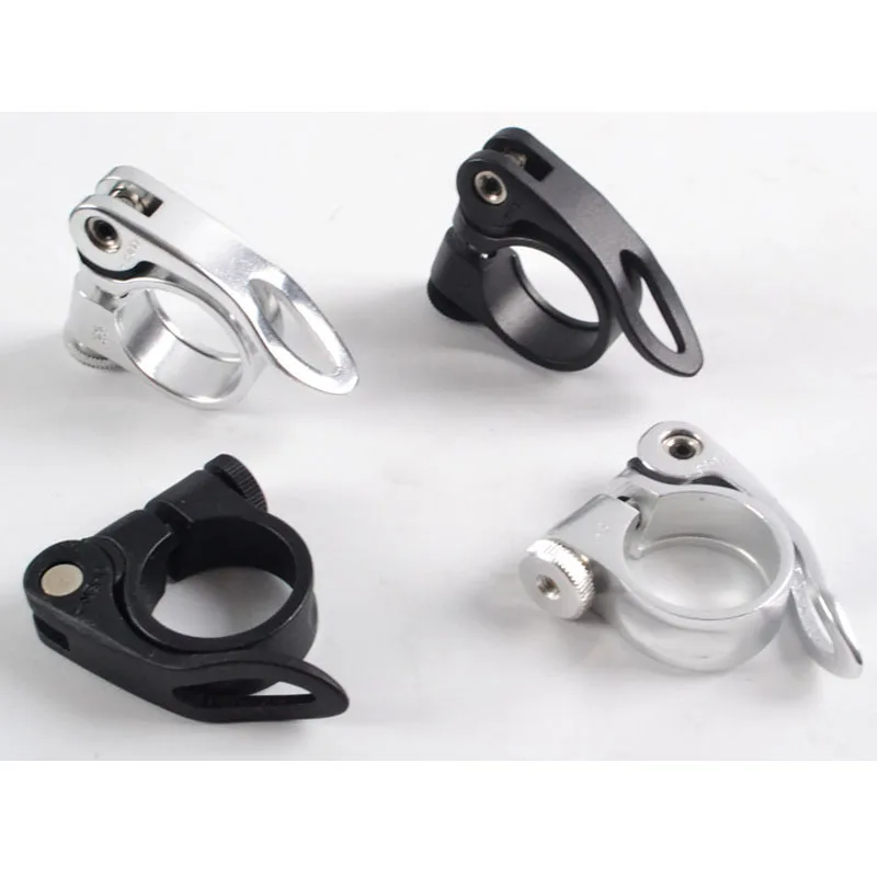 Free Shipping 28.6mm Seat Post Clamp Black Silver mountain bike bicycle