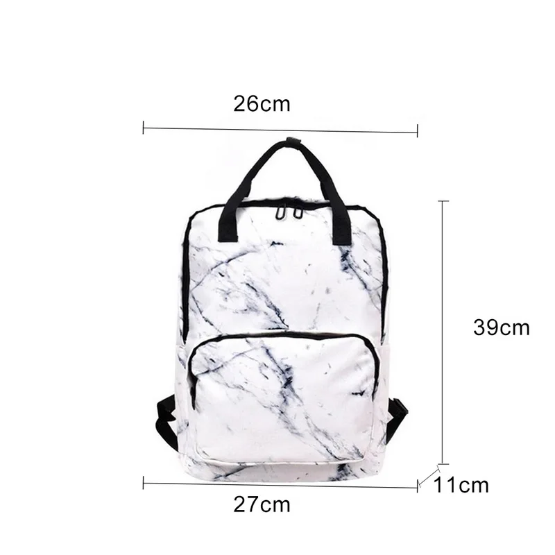 MoneRffi Women Shoulder Bag Fashion Campus Student Large Capacity School Bag Marble Pattern Backpacks Travel Rucksacks Girls New