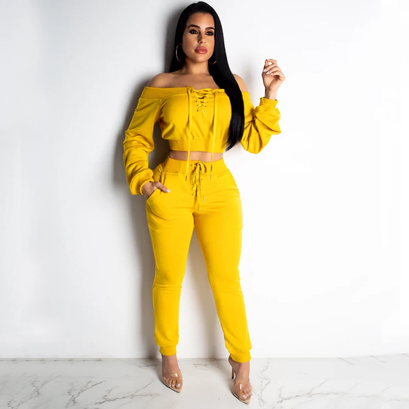 off the shoulder tracksuit jumpsuit