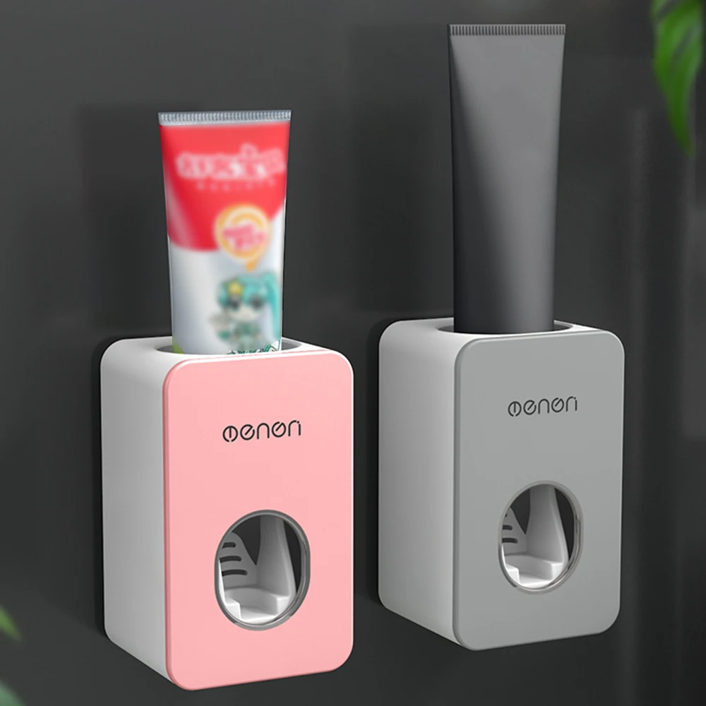 

Automatic Toothpaste Dispenser Dust-proof Toothbrush Holder Wall Mount Stand Bathroom Accessories Set Toothpaste Squeezers Tooth
