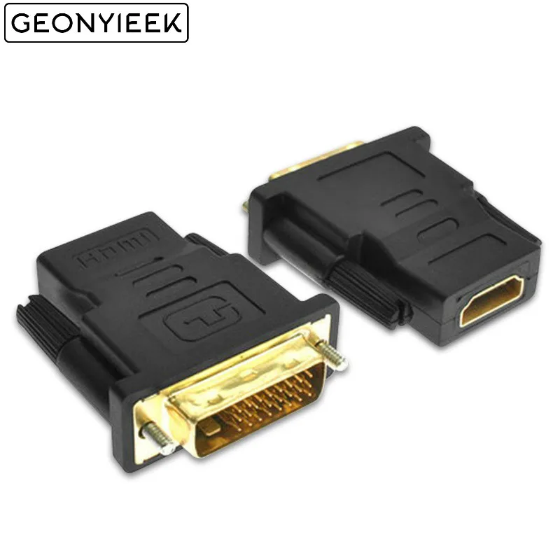

HDMI Female to DVI D 24+1 Pin Male Adapter Converter HDMI2DVI Cable Switch for PC for PS3 Projector TV Box HDTV LCD TV