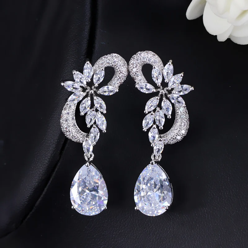 White Drop Earring