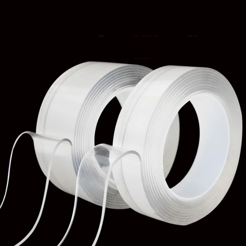 

1/3/5m Nano Magic Tape Reusable Double-Sided Adhesive Nano Tape Removable Sticker Washable Gel Grip Tape Loop Disks Tie Glue Gad