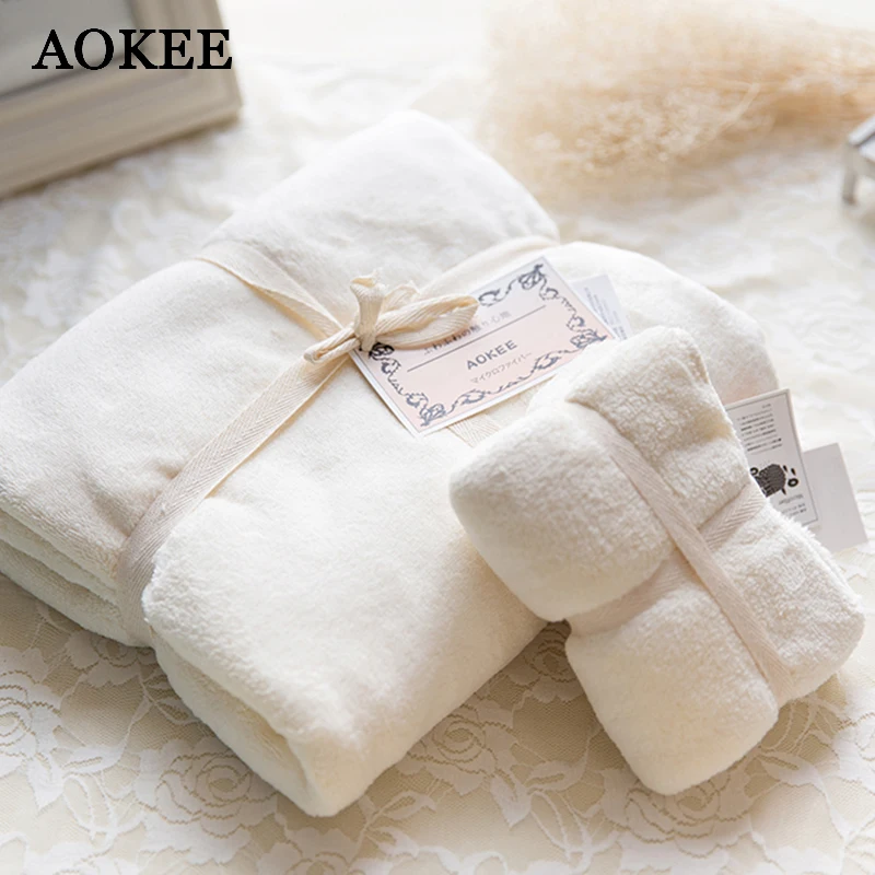 

Microfiber Towel Set Bath Towels For Adults Shower Bathroom Microfibre Face Cloth Plain Soft Quick-Drying Home Textile 2 Pcs/set