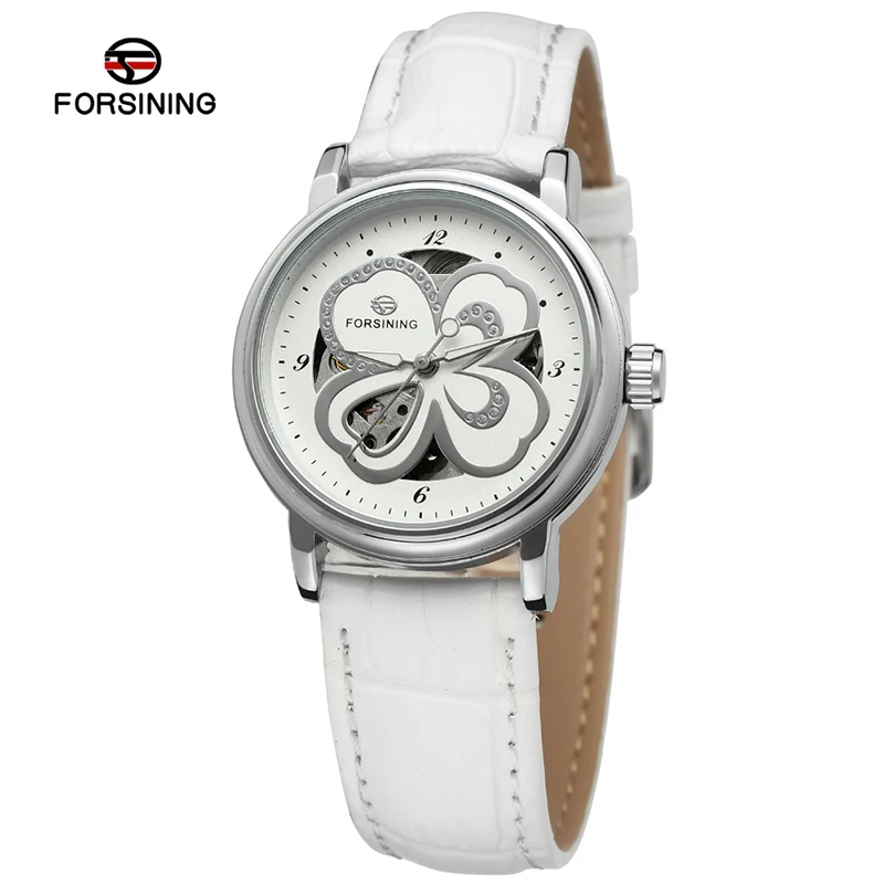 Prix pour Relojes Mujer 2016 FORSINING Montre Femmes Célèbre Marque En Cuir Blanc Montre Automatique Femmes Montre Mécanique Relogio Feminino Prix pour Relojes Mujer 2016 FORSINING Montre Femmes Célèbre Marque En Cuir Blanc Montre Automatique Femmes Montre Mécanique Relogio Feminino