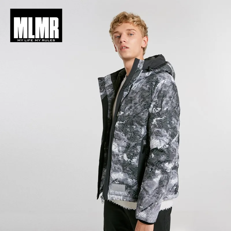 MLMR мужской пуховик с капюшоном и стоячим воротником M | 218312533|Пуховики|