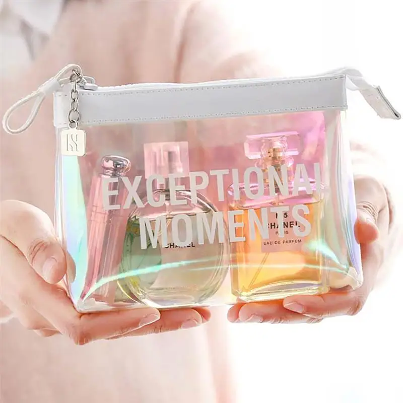 

Travel PVC Cosmetic Bags Waterproof Transparent Women Portable Make Up Bag Toiletry Organizer Storage Makeup Bag Bath Wash Pouch