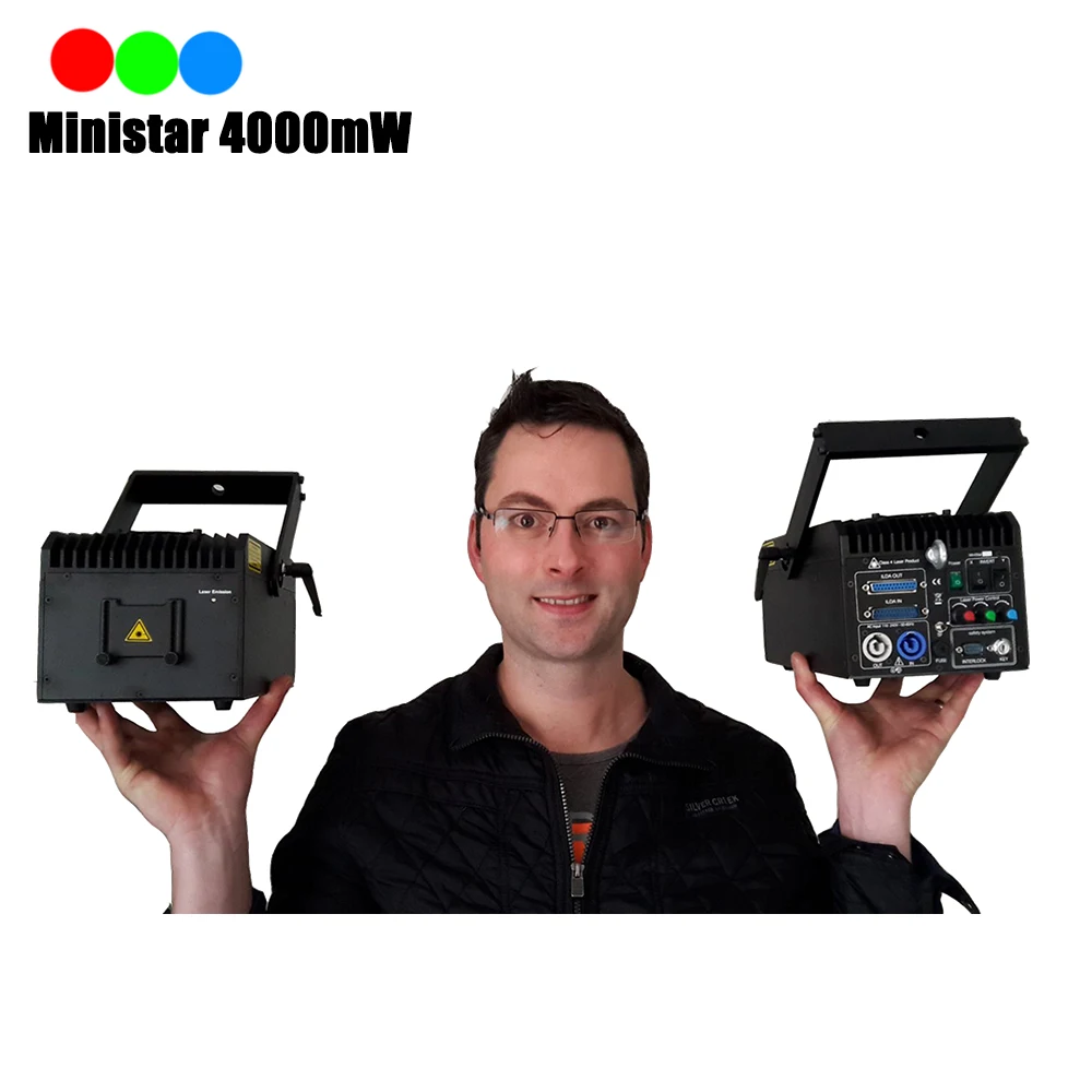 MINISTAR 4 Вт RGB лазерный луч проектора чистый диод ватт анимации ILDA проектор | Лампы и