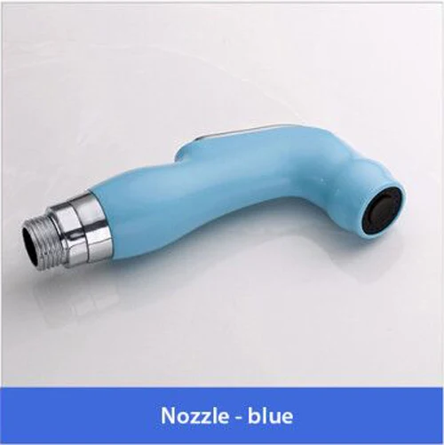 Handheld Toilet bidet sprayer set Kit Hand Bidet faucet for Bathroom hand sprayer shower head self cleaning - Цвет: Singer blue nozzle