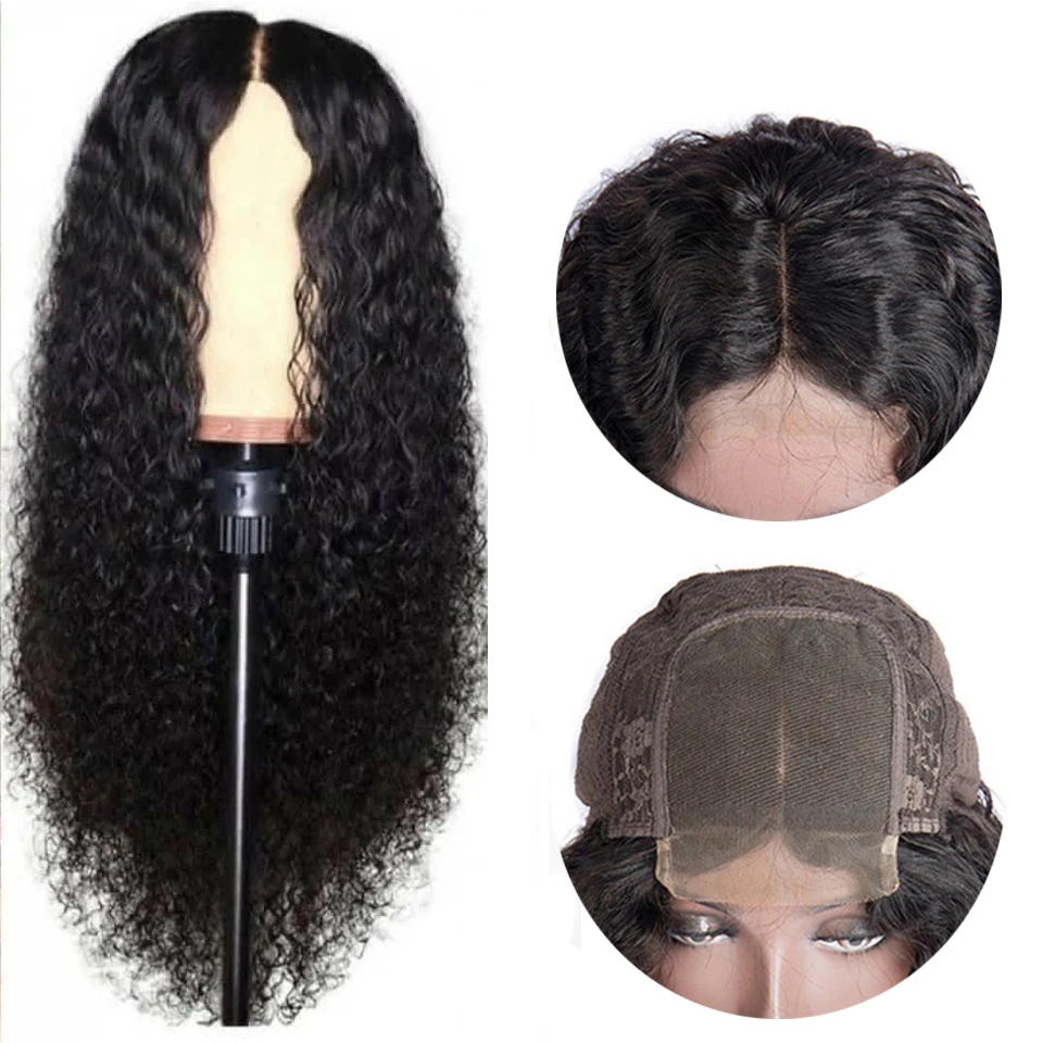 

Superfect Deep Wave Brazilian Wig 4*4 Lace Closure Wig Human Hair Wigs Pre-Plucked With Baby Hair Remy Lace Wig