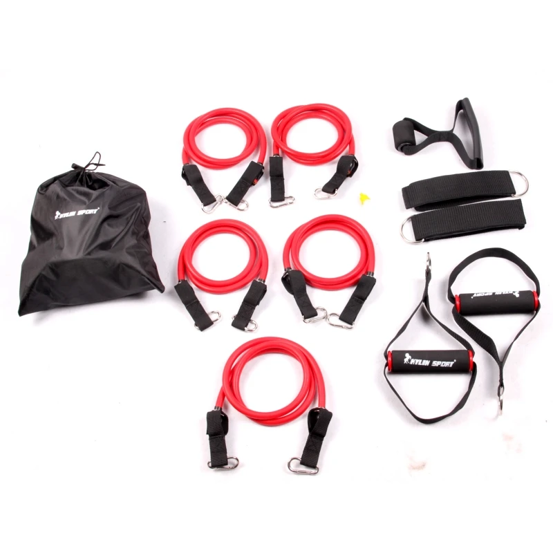 

Full red double-resistance bands multifunction resistance bands suspension kit strength training resistance bands
