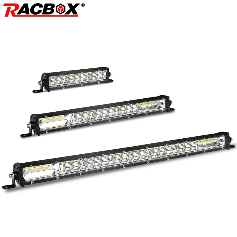 

7 13 20 inch 30 40 Leds Ultra Slim Dual Row Led Work Light Bar For SUV 4X4 Truck ATV UTV Off Road Driving Fog Lights Car Styling