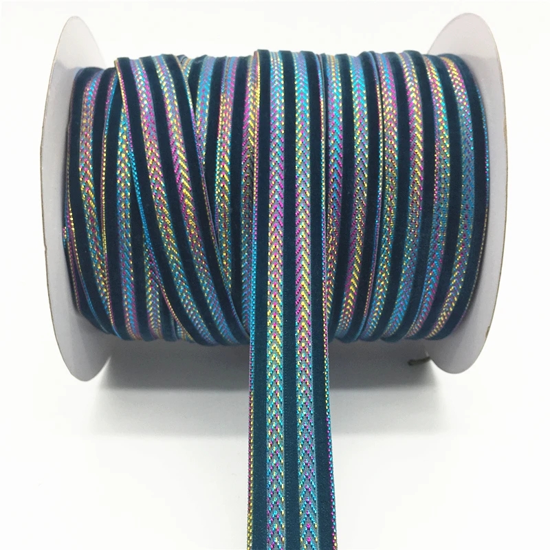 3 ярда " 25 мм бархатная лента ручной работы для шитья зажимов для бантов рождественские ленты вечерние украшения# RT02 - Цвет: Navy Blue