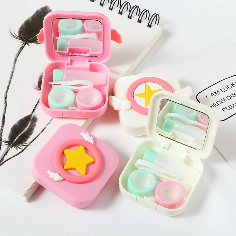 

Color Contact Lenses Case Lens Tweezers Lens Box Eye Contacts Glasses Soft Case Eyeglasses Spectacle Cases For Girls Women